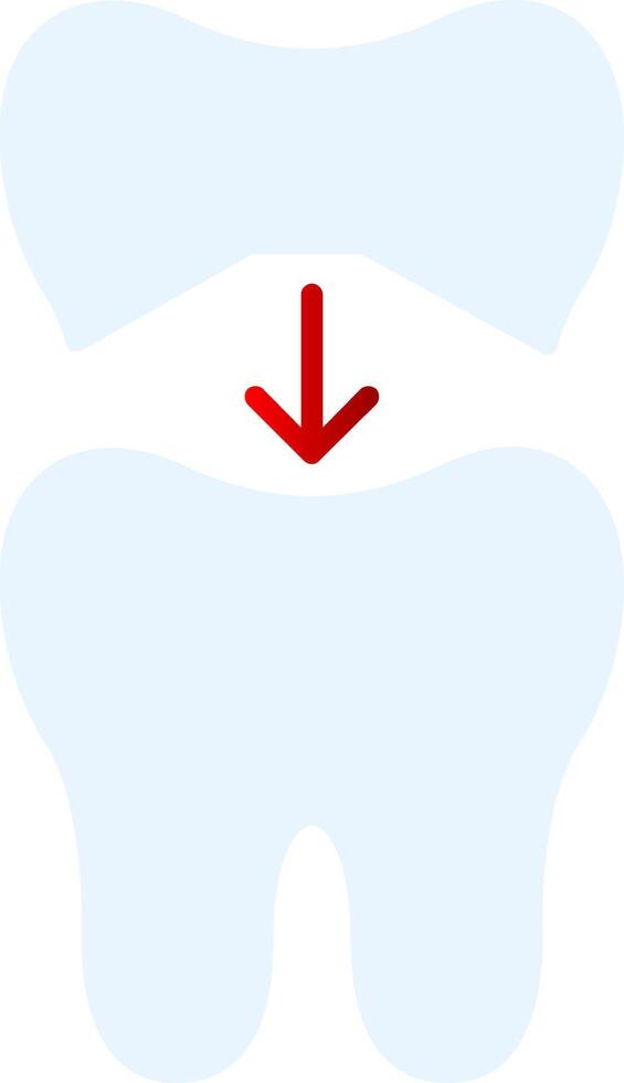 Tooth Cap Flat Gradient  Icon vector