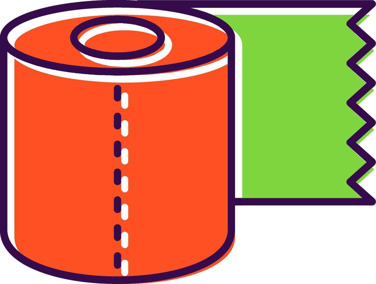 Toilet Paper Filled  Icon vector