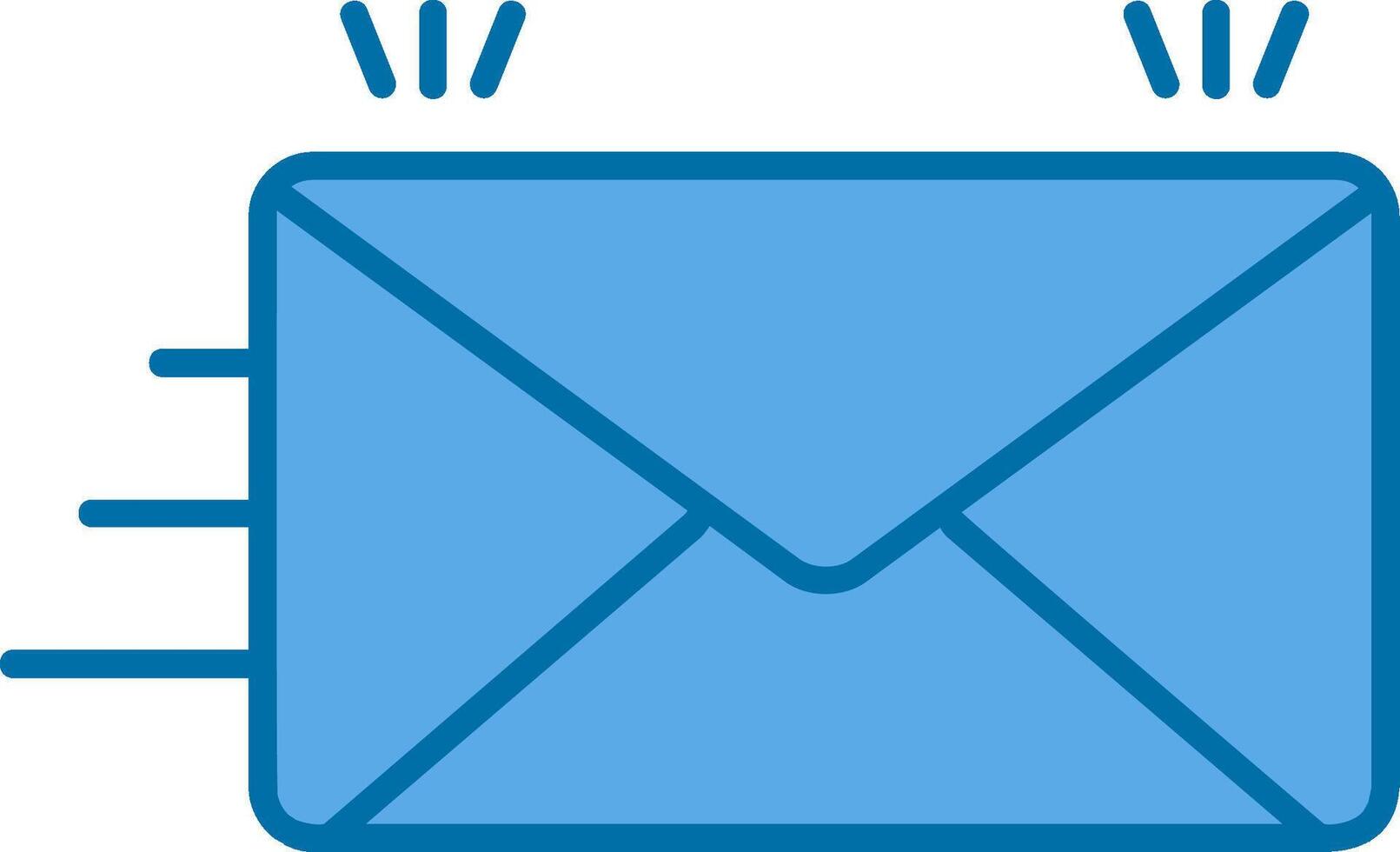Envelope Filled Blue  Icon vector