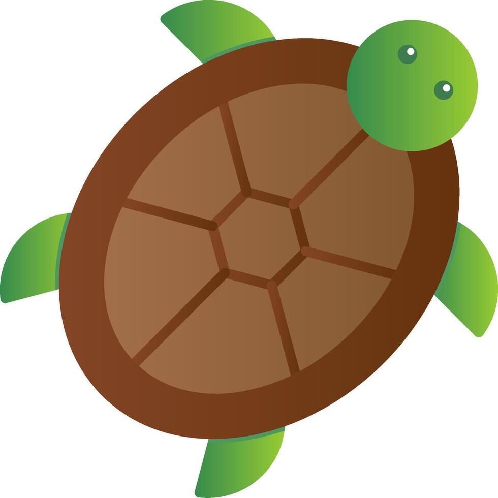 Tortuga plano degradado icono vector