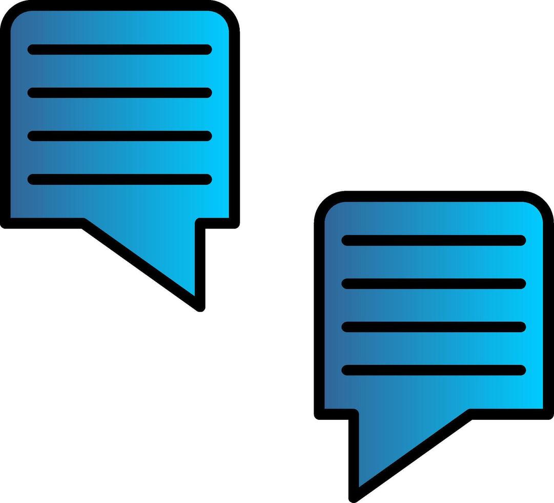 Chat Line Filled Gradient  Icon vector