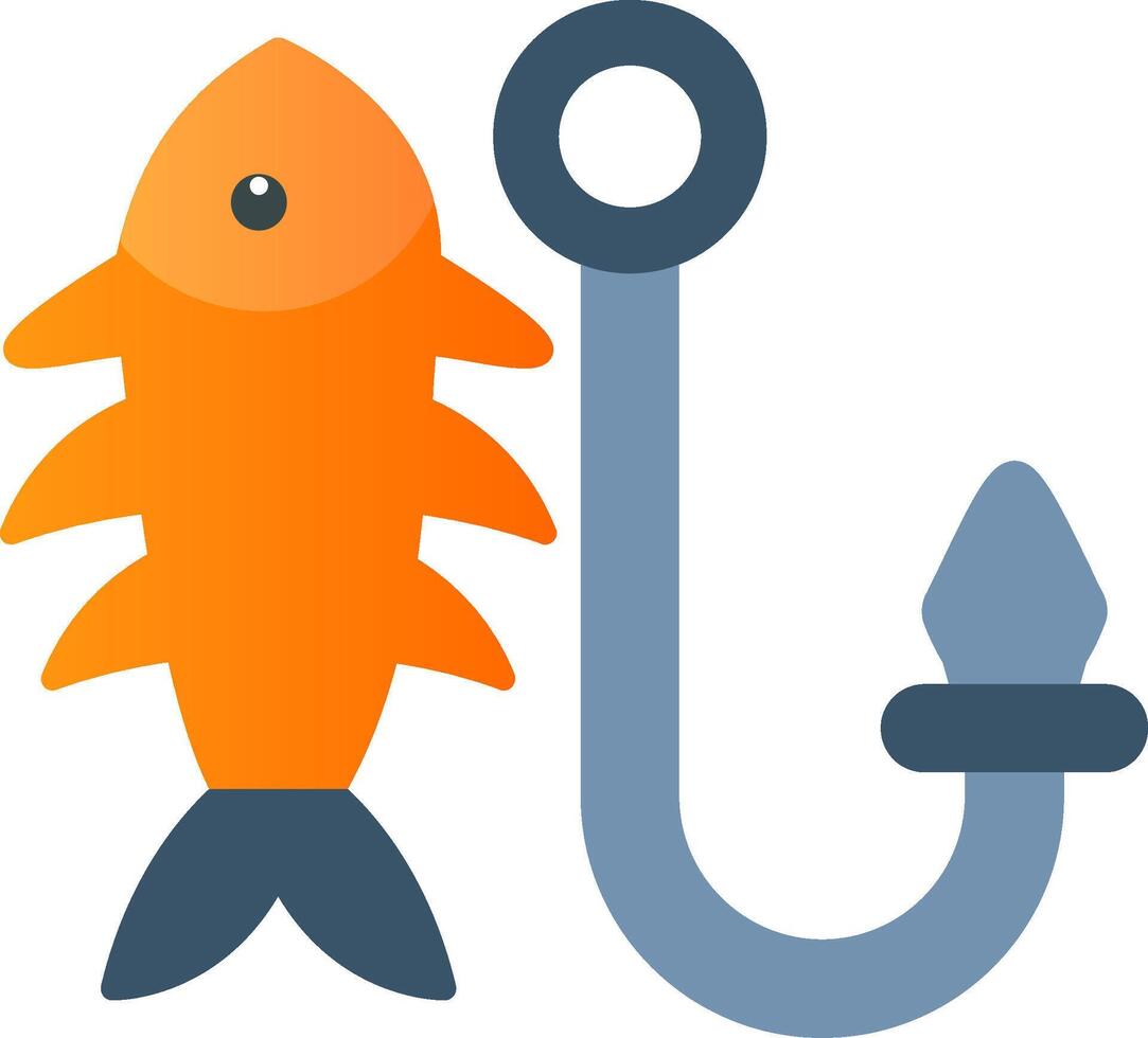 Fishhook Flat Gradient  Icon vector