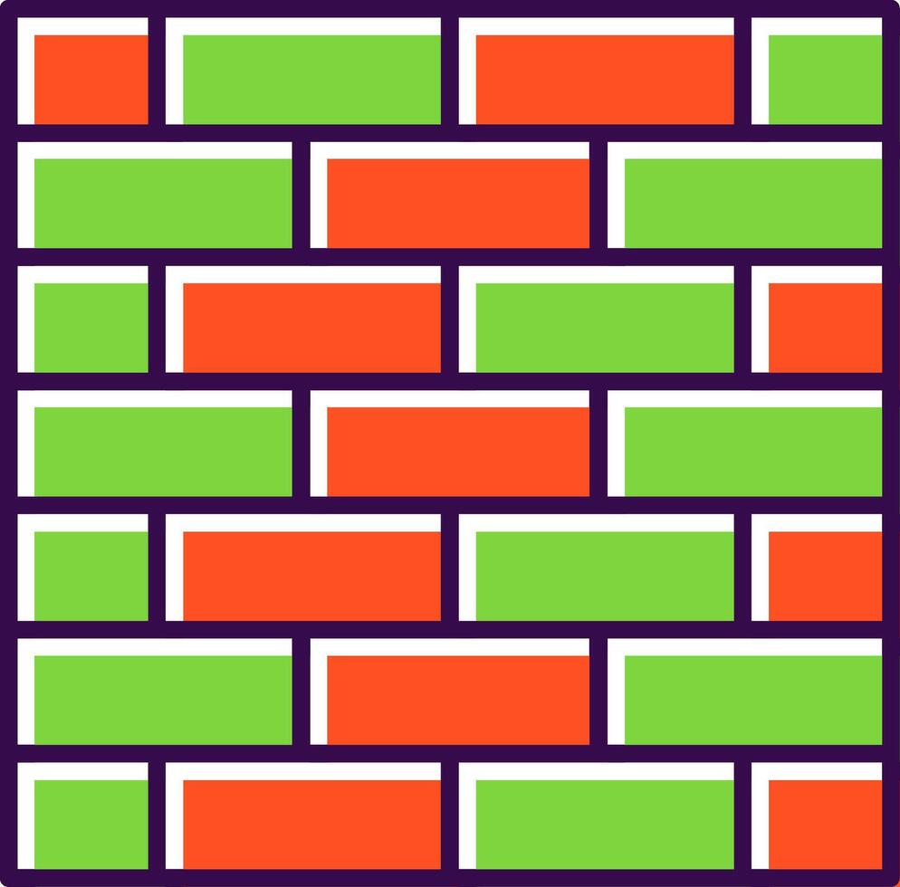 Brickwall Filled  Icon vector