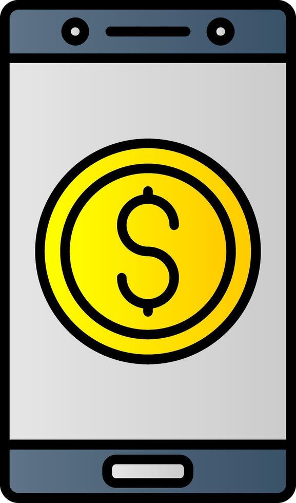 Currency Line Filled Gradient  Icon vector