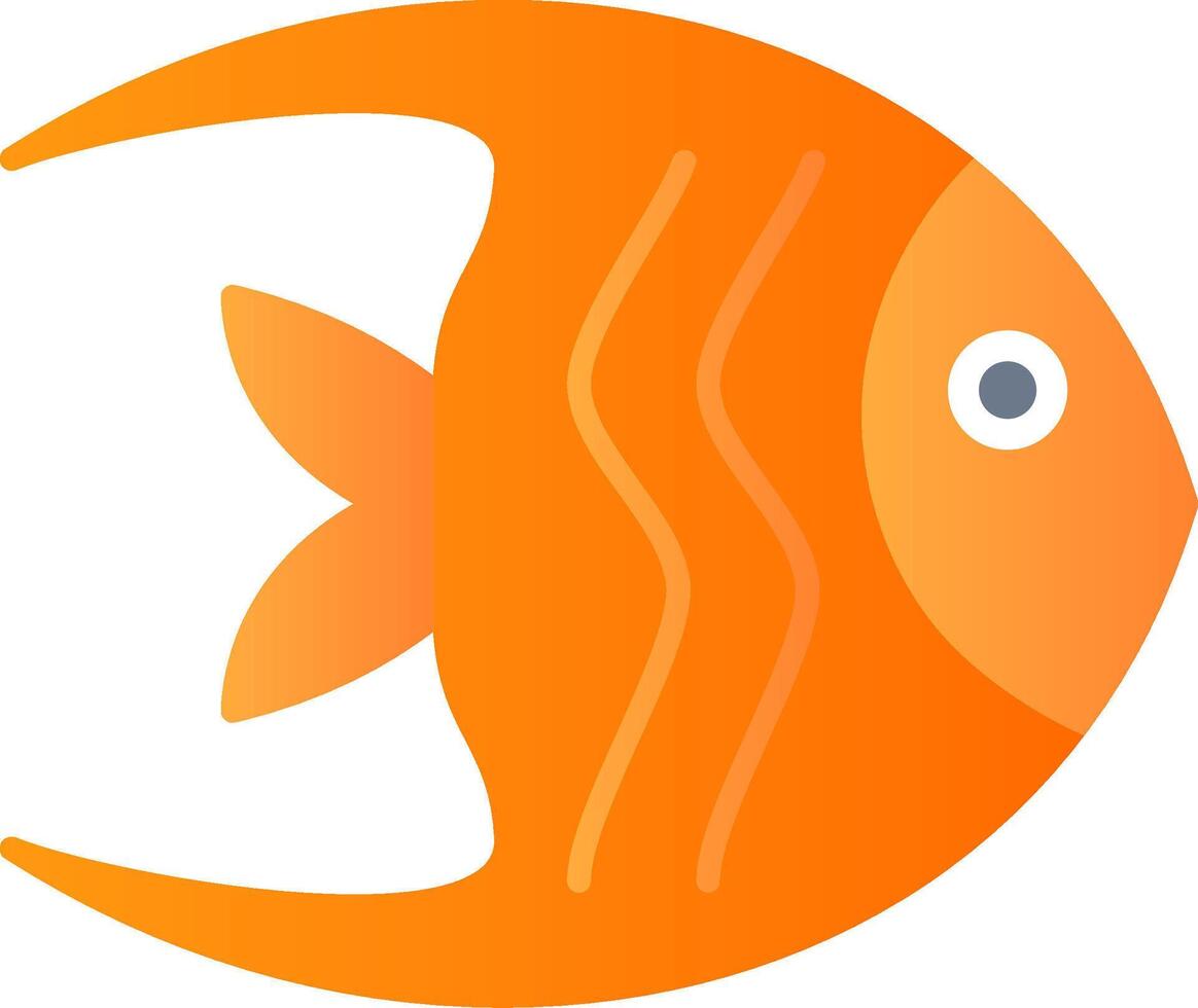 Angelfish Flat Gradient  Icon vector