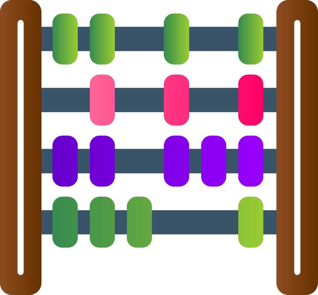 Abacus Flat Gradient  Icon vector