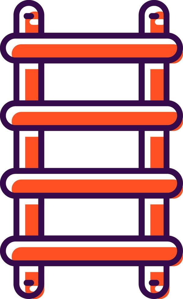 Stepladder Filled  Icon vector