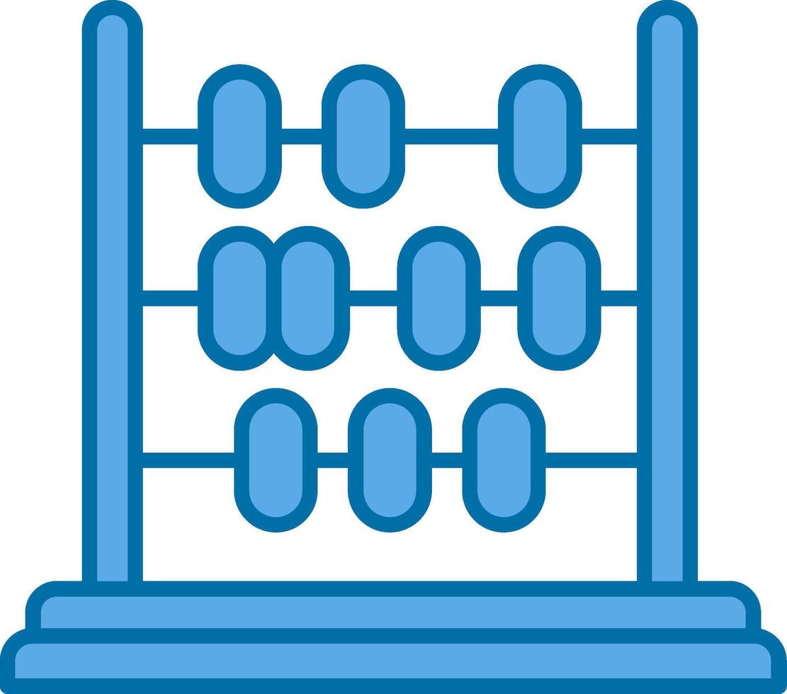 Abacus Filled Blue  Icon vector