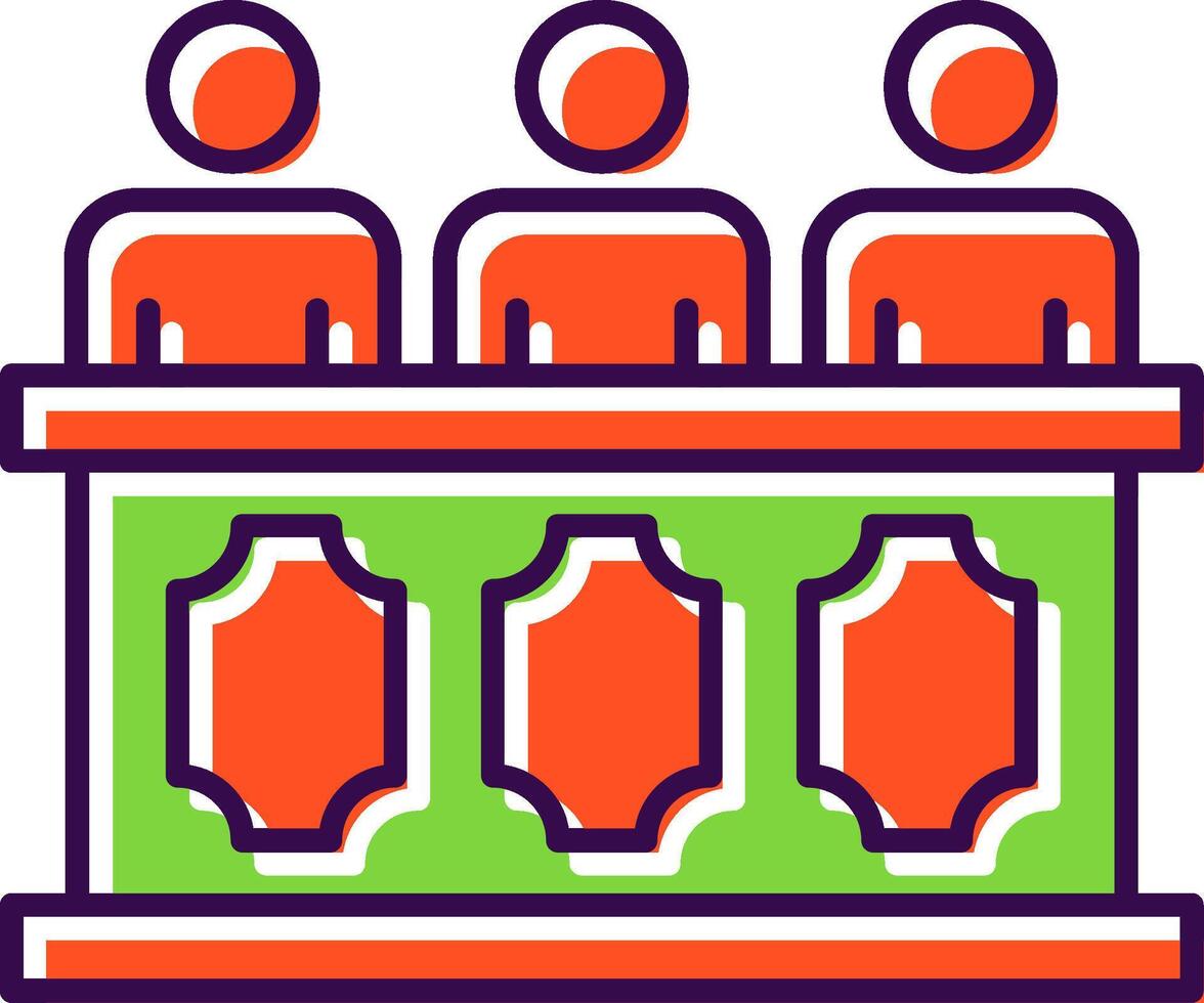 Panel of judges Filled  Icon vector