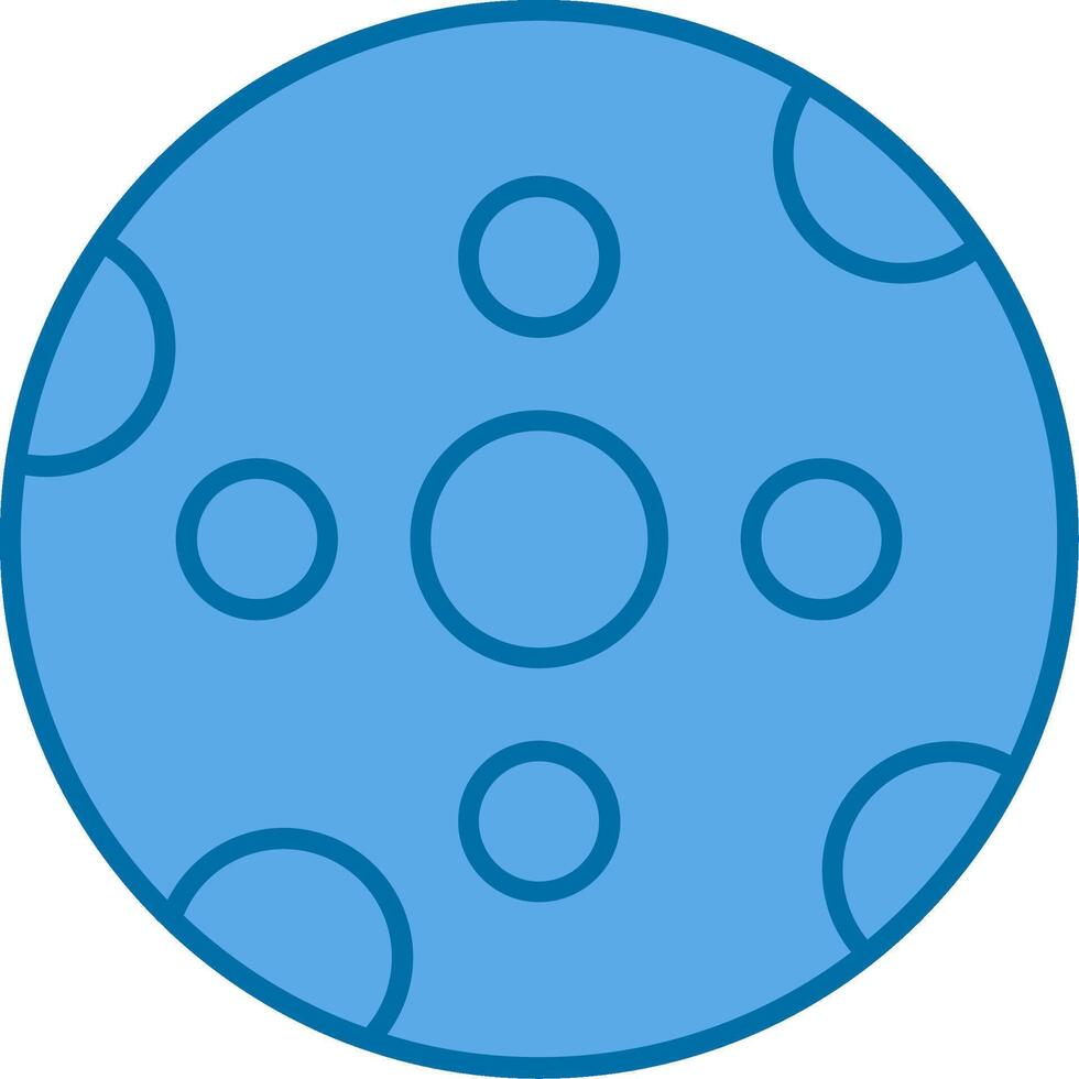 Big Moon Filled Blue  Icon vector