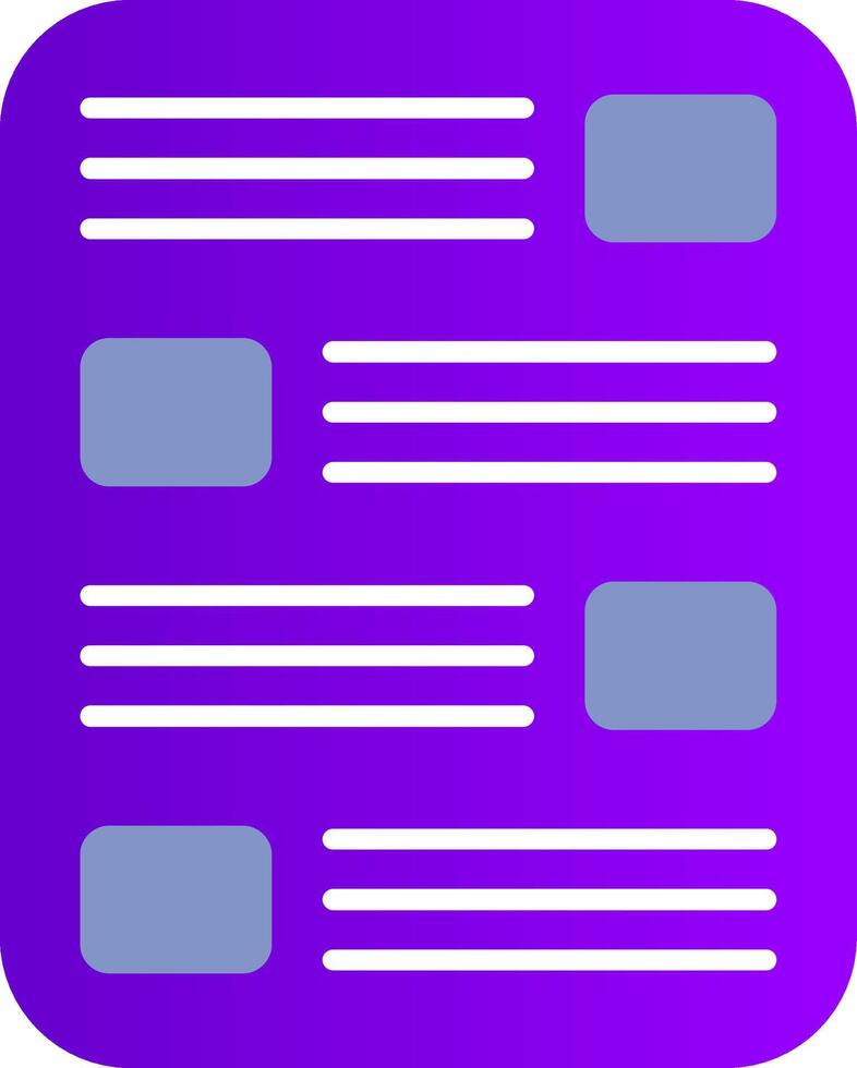 List Flat Gradient  Icon vector