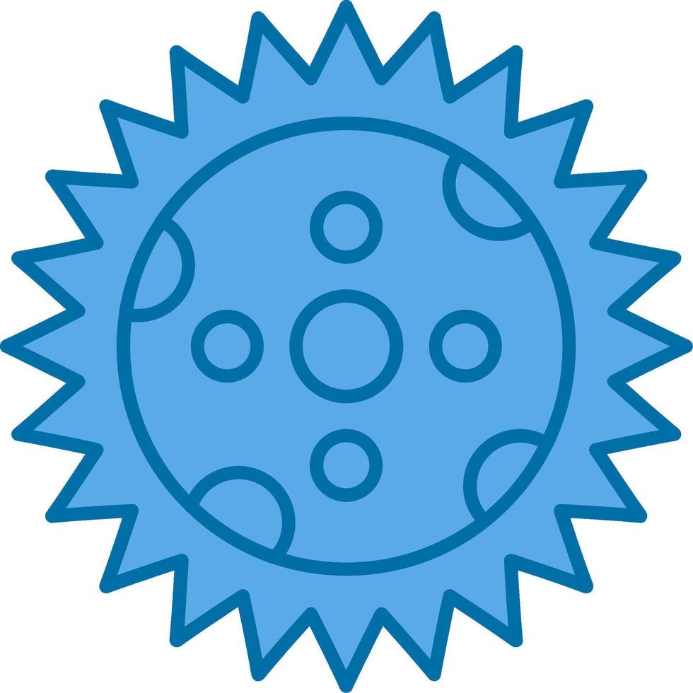 Eclipse Filled Blue  Icon vector