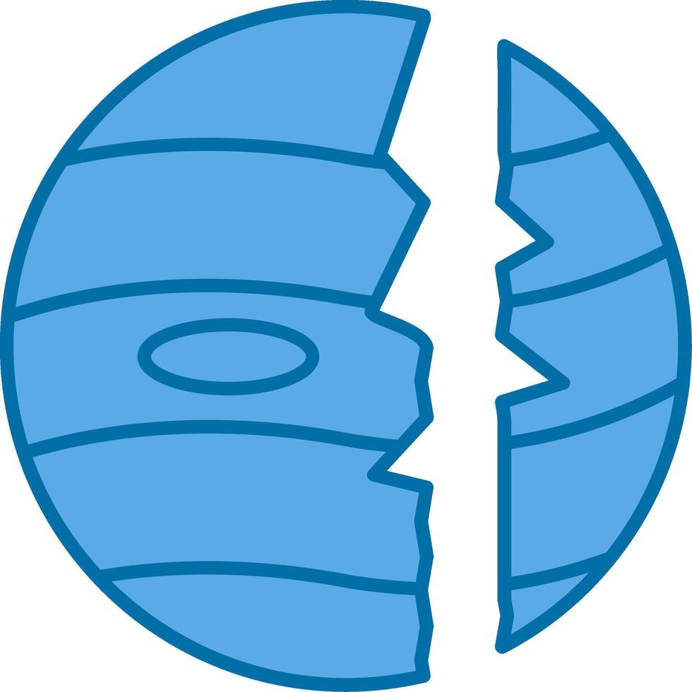 Destroyed Filled Blue  Icon vector