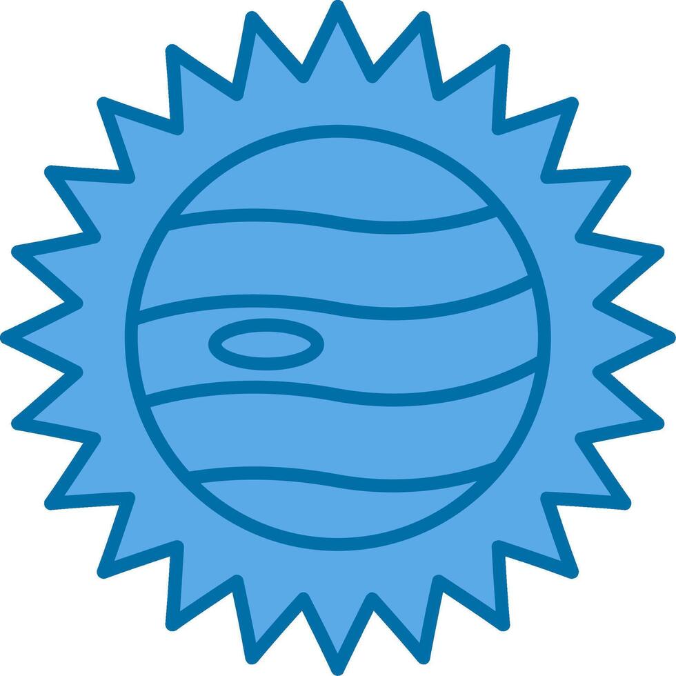 Eclipse Filled Blue  Icon vector