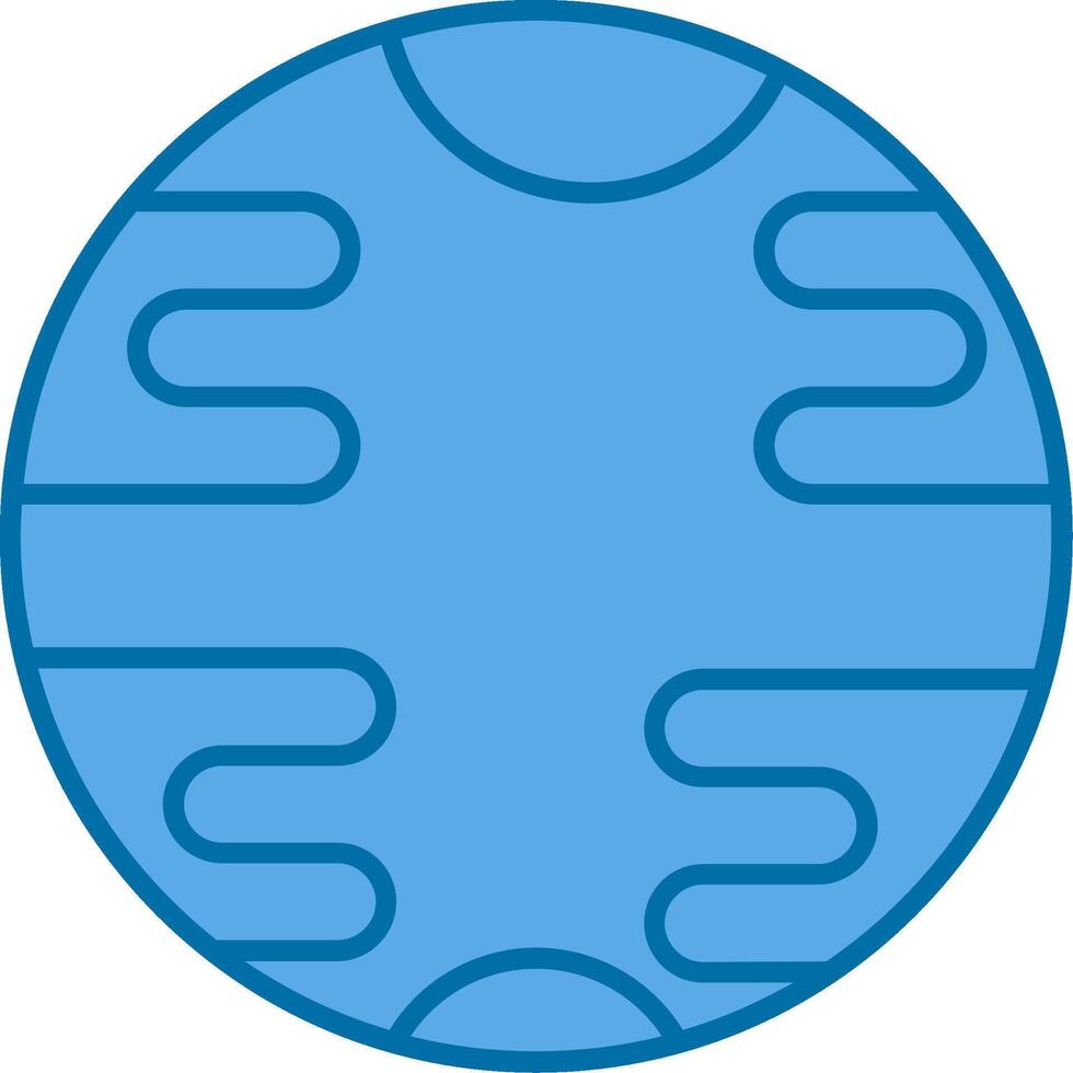 Uranus Filled Blue  Icon vector