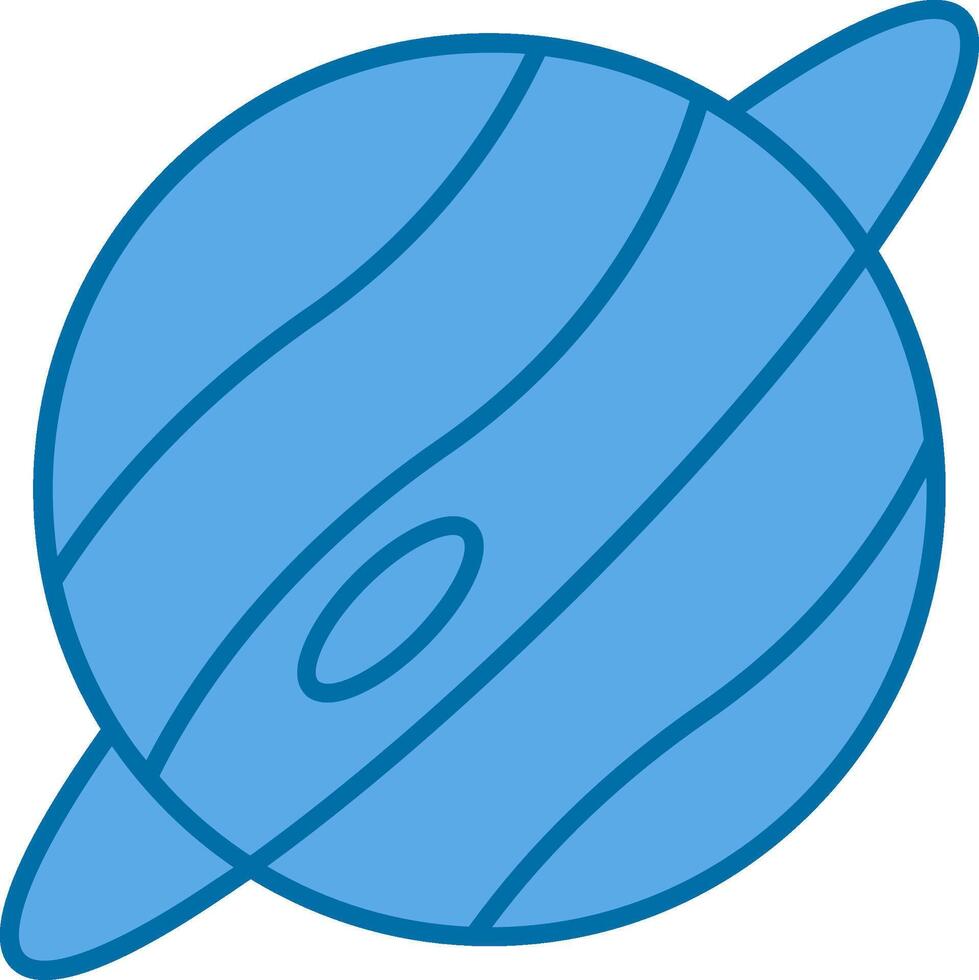 Planet Filled Blue  Icon vector