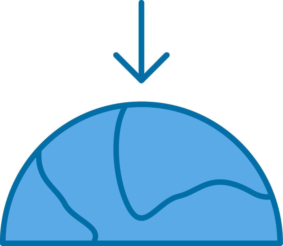 Gravity Filled Blue  Icon vector