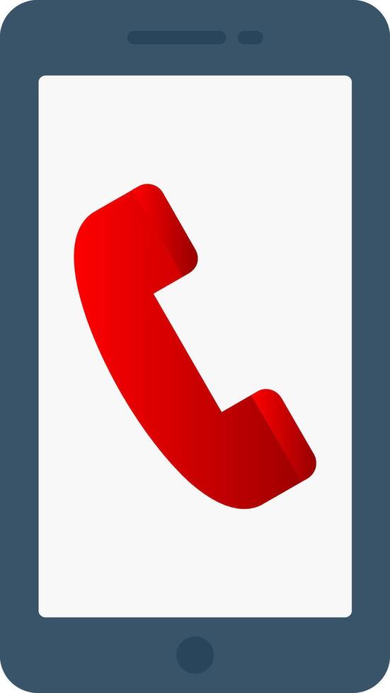 Phone Call Flat Gradient  Icon vector