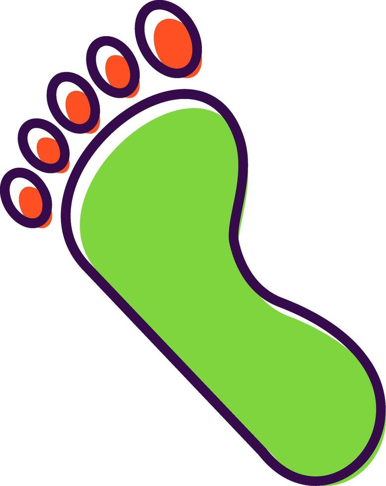 Footprint Filled  Icon vector