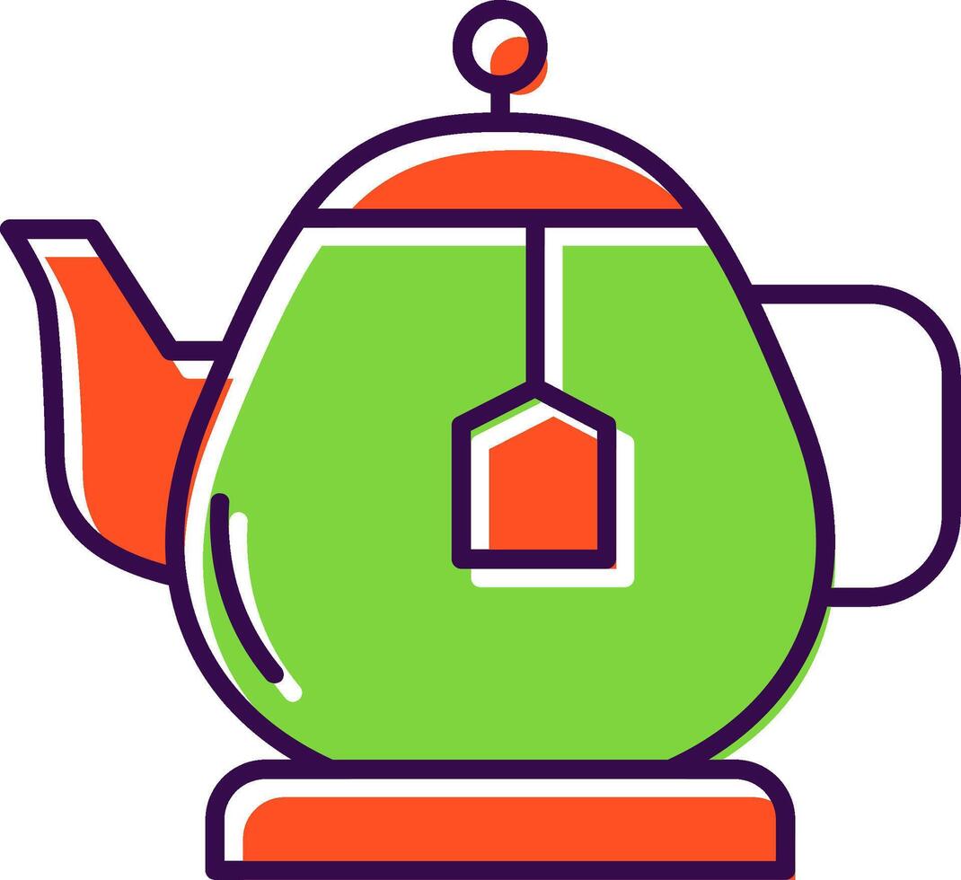 Teapot Filled  Icon vector
