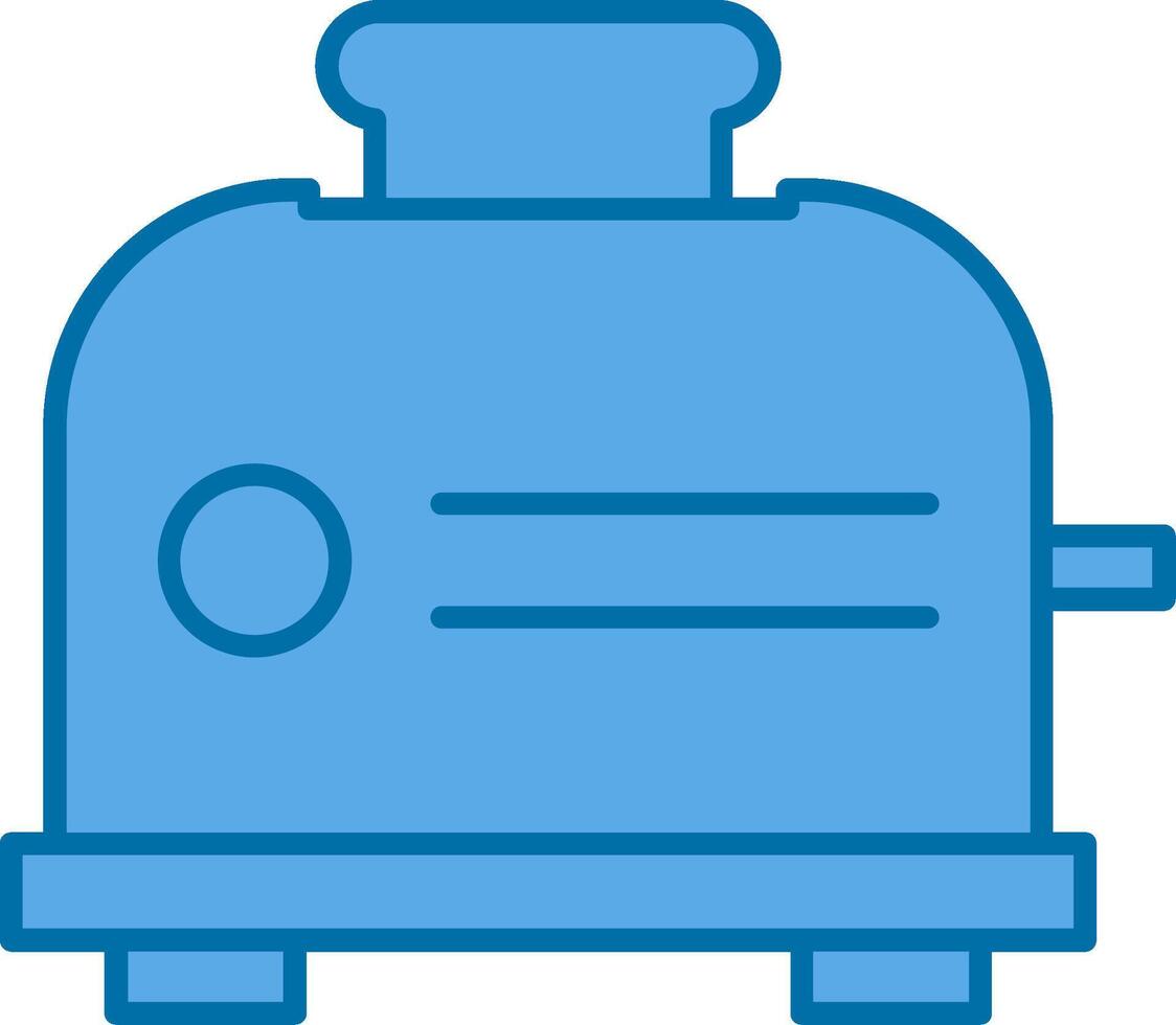 Toaster Filled Blue  Icon vector