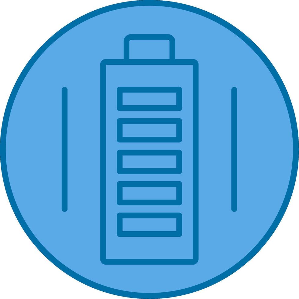 Battery Filled Blue  Icon vector