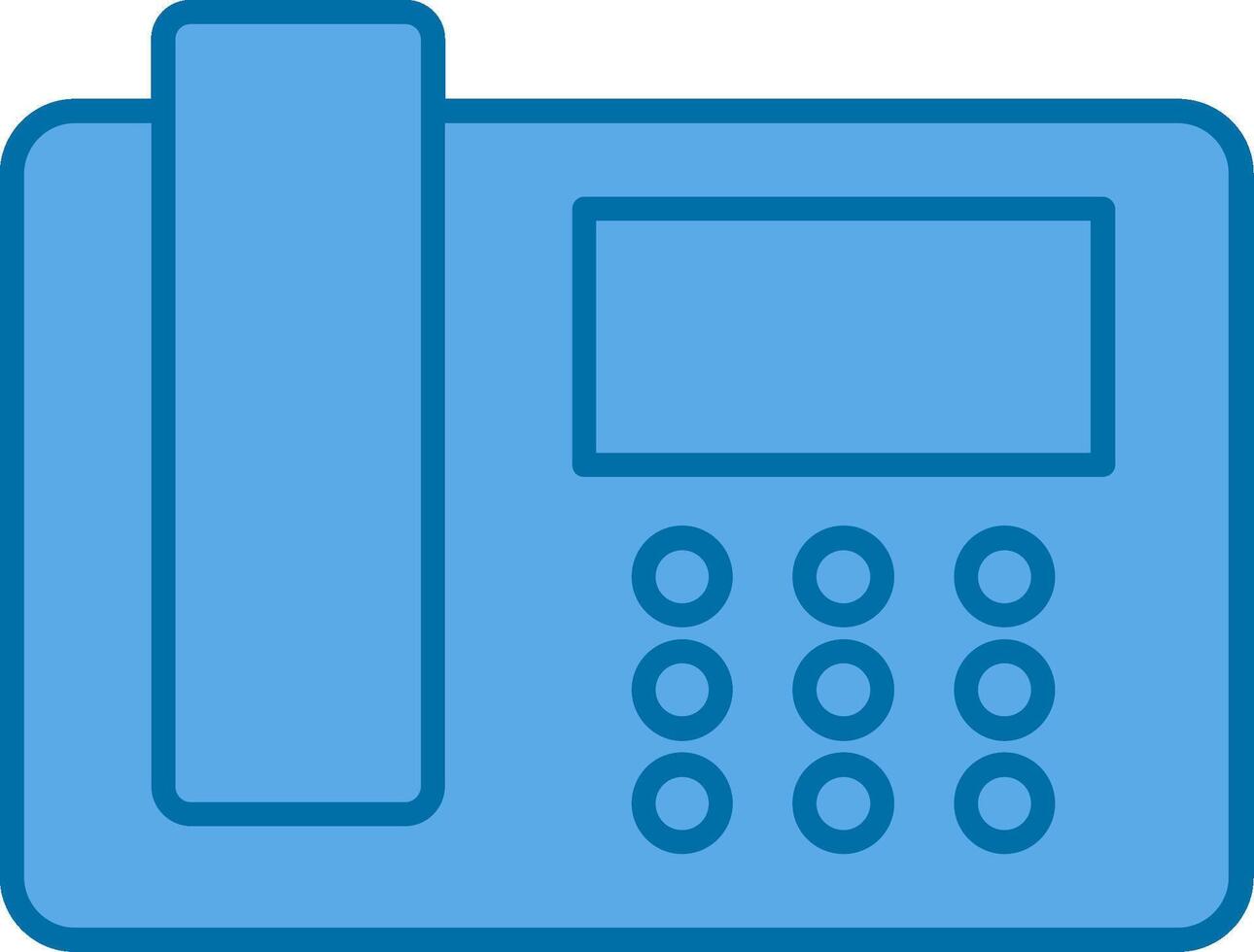 Telephone Filled Blue  Icon vector