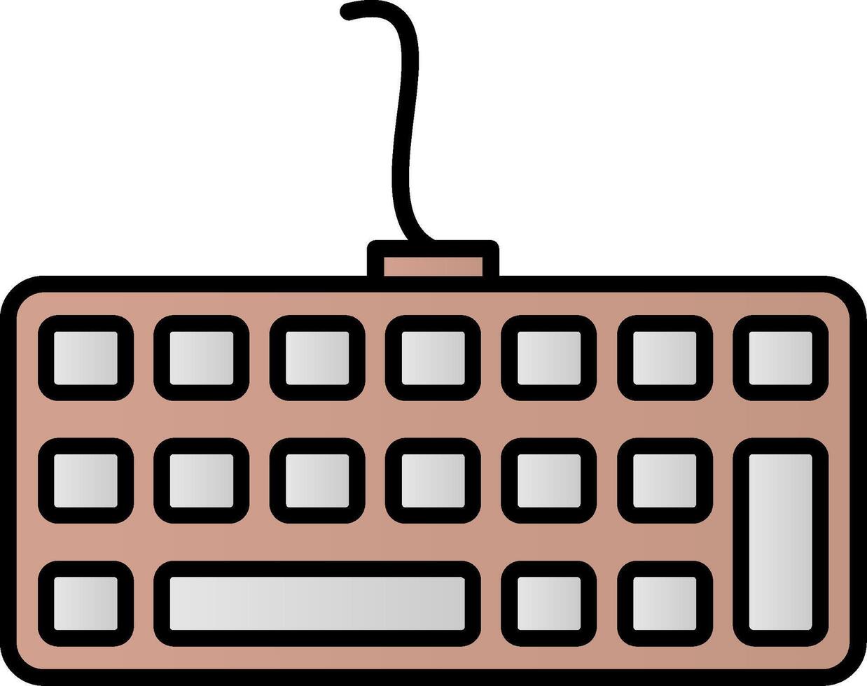 Keyboard Line Filled Gradient  Icon vector