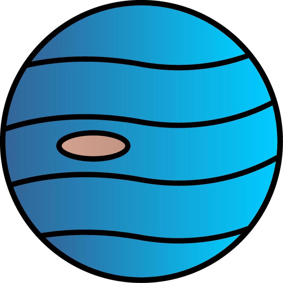 Planet Line Filled Gradient  Icon vector