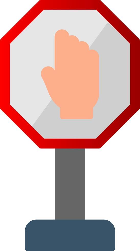 Stop Flat Gradient  Icon vector