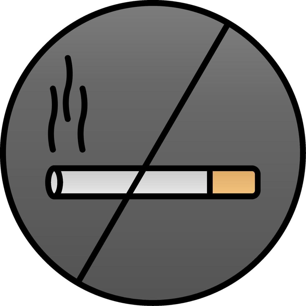 No Smoking Line Filled Gradient  Icon vector