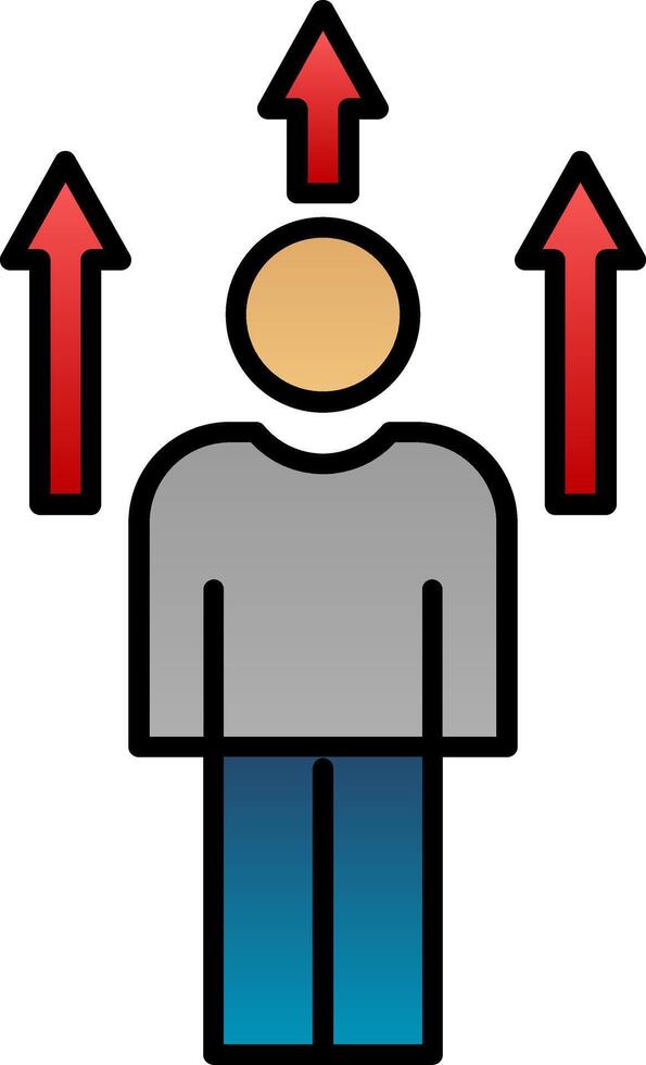 Motivation Line Filled Gradient  Icon vector