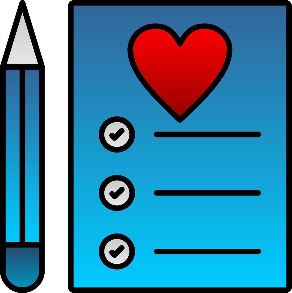 Procedure Line Filled Gradient  Icon vector