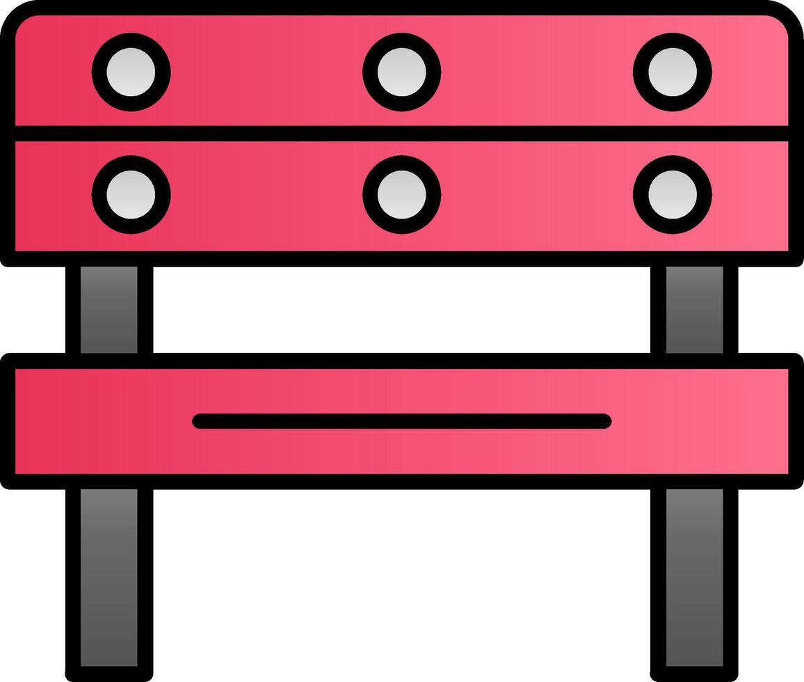 Bench Line Filled Gradient  Icon vector