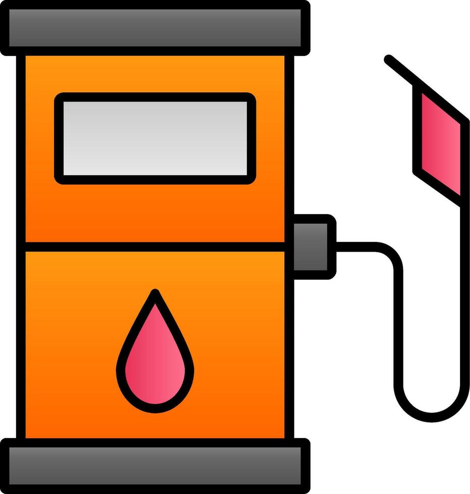 Fuel Station Line Filled Gradient  Icon vector