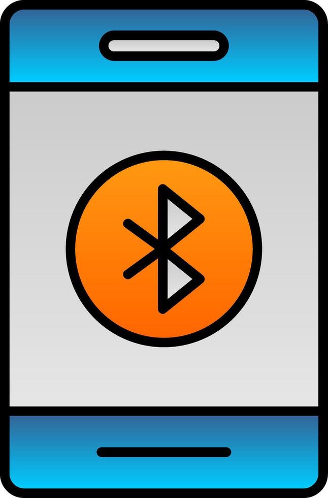 Bluetooth Line Filled Gradient  Icon vector