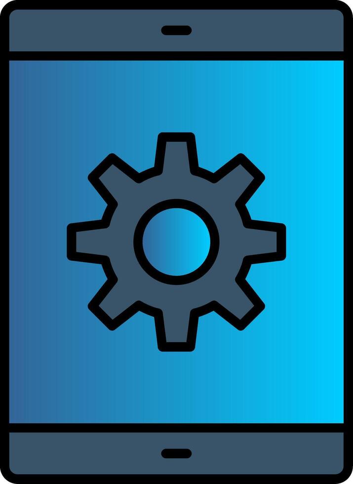 Technology Line Filled Gradient  Icon vector