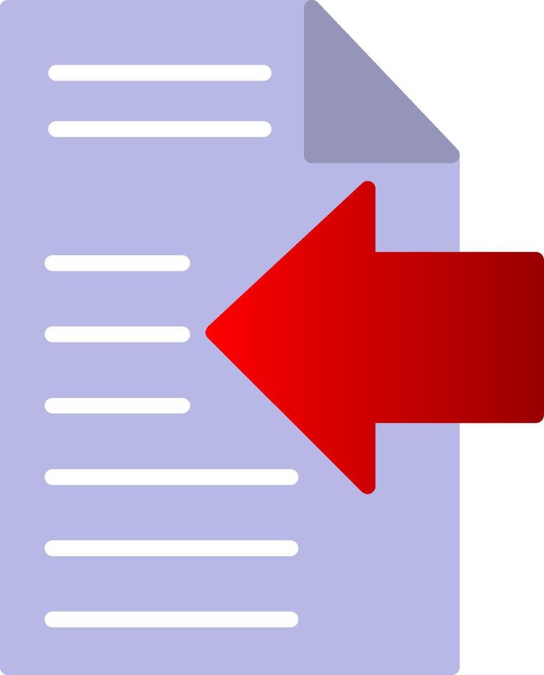 Import Flat Gradient  Icon vector