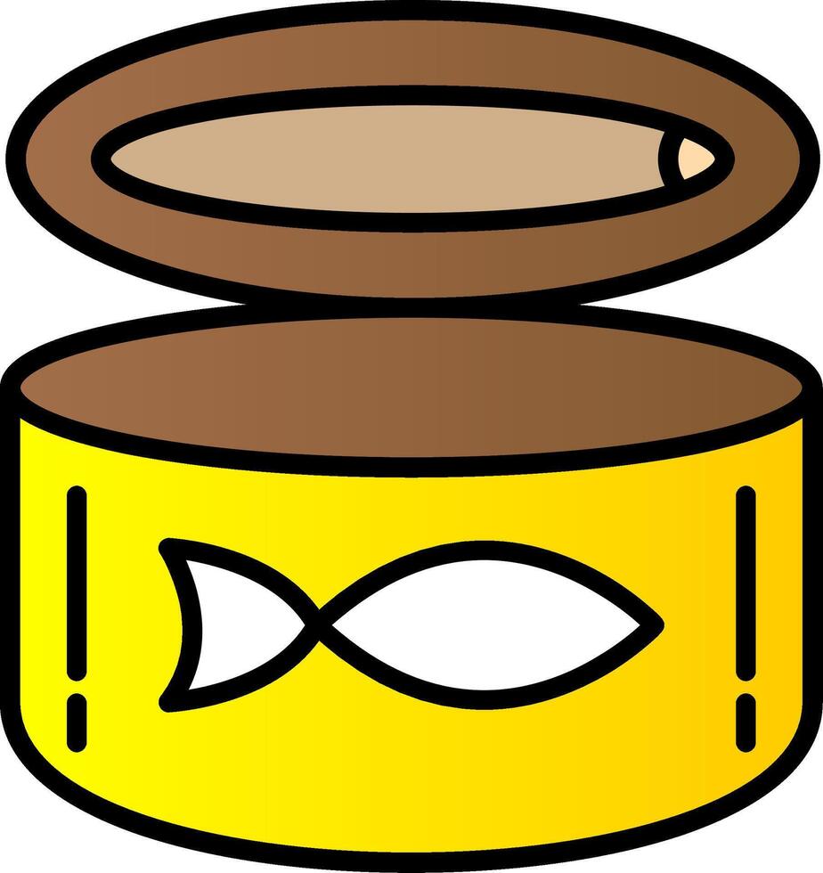 Canned Food Line Filled Gradient  Icon vector