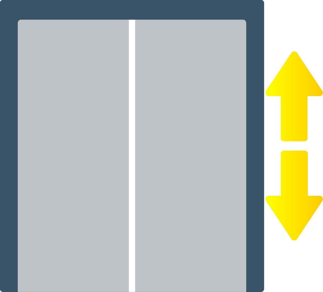 Lift Flat Gradient  Icon vector