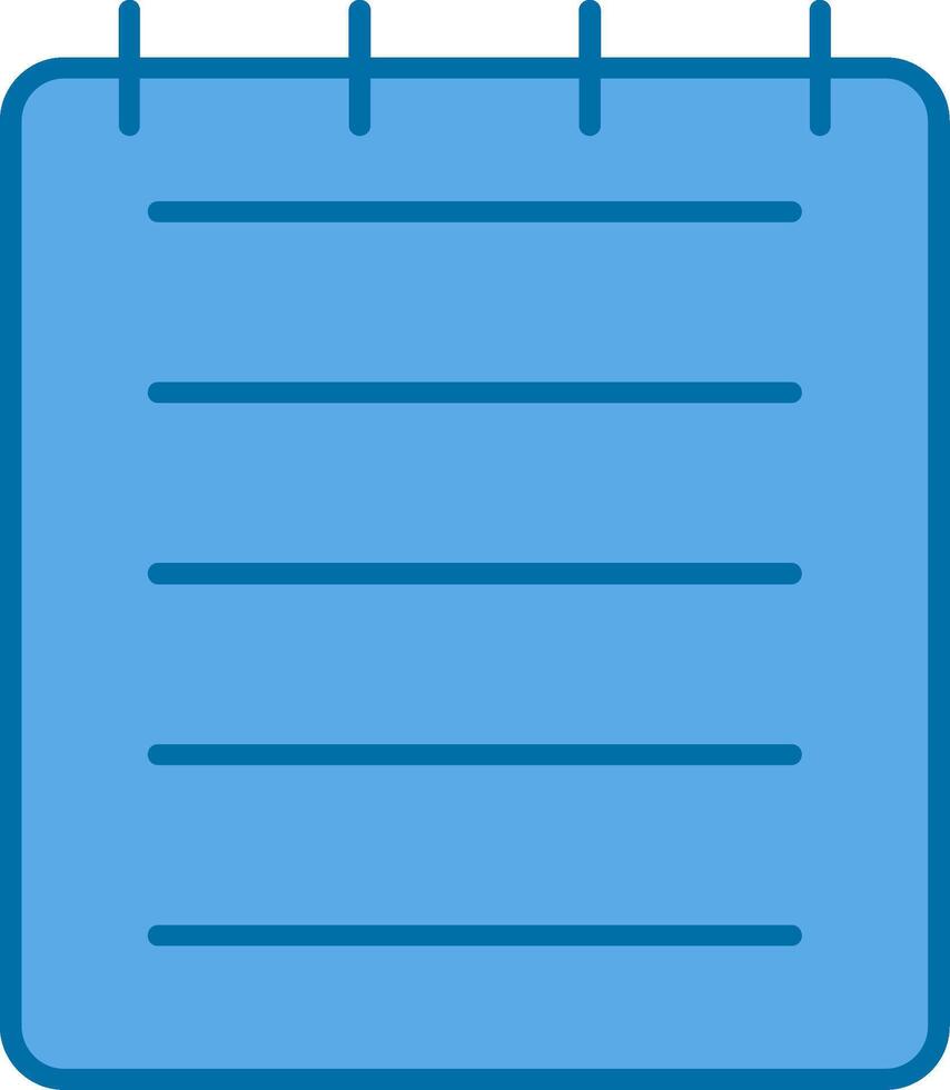 Note Filled Blue  Icon vector