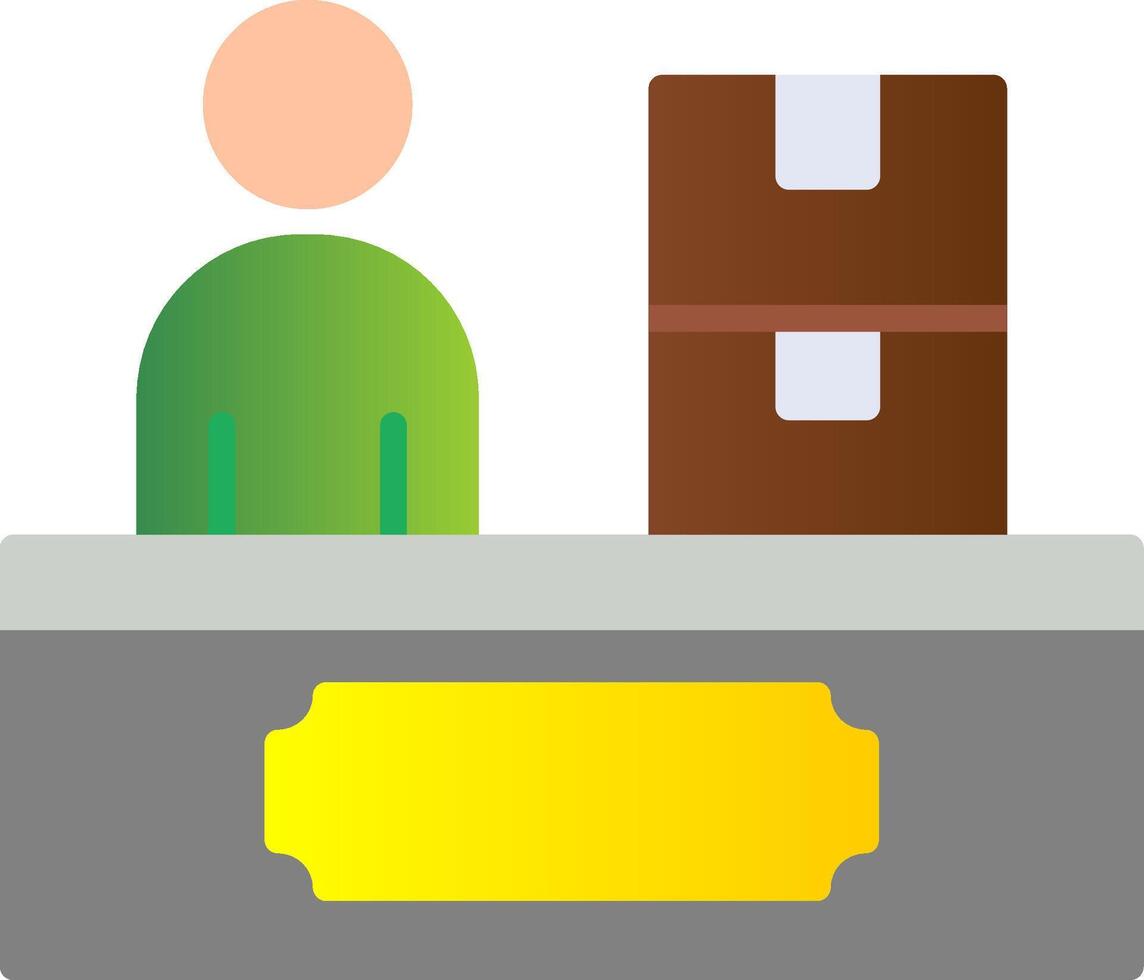 Checkin Flat Gradient  Icon vector