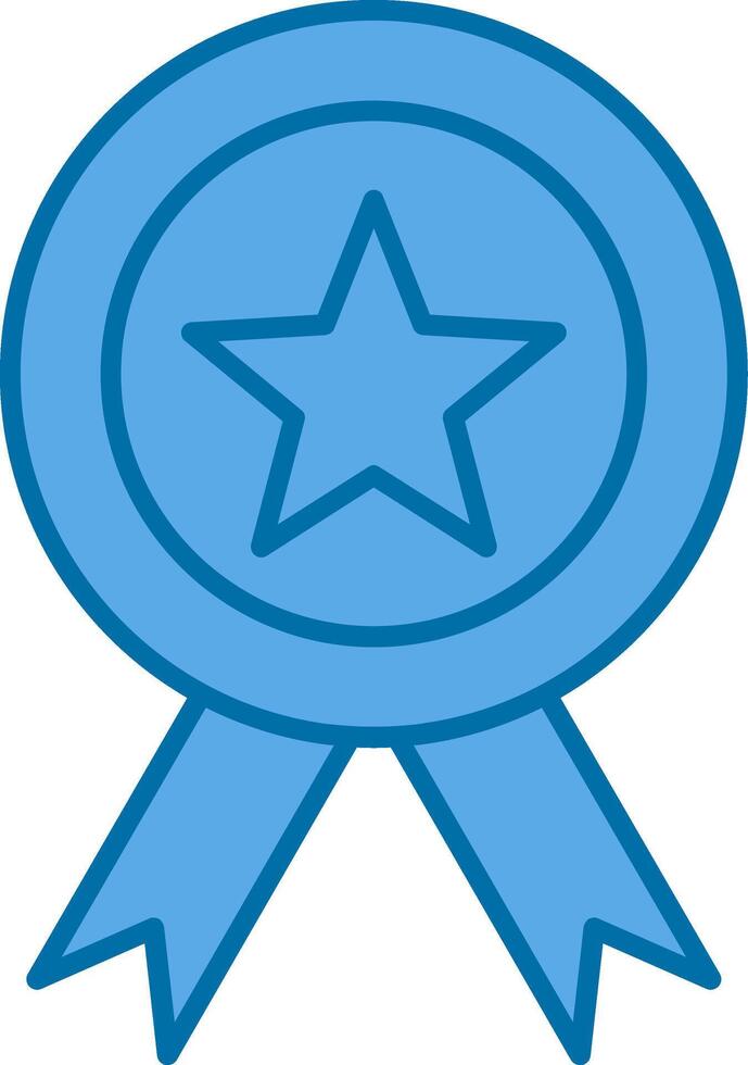 Badge Filled Blue  Icon vector