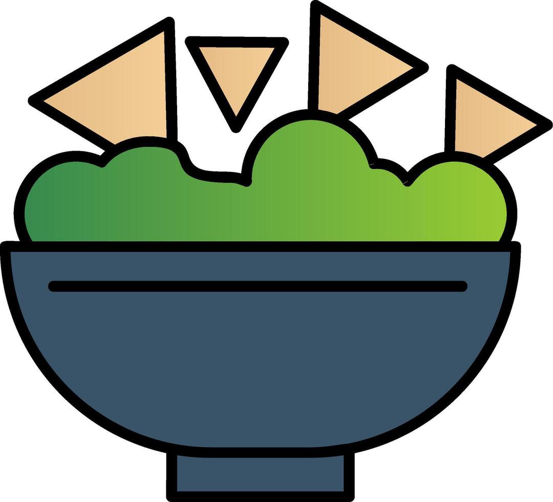 Nachos Line Filled Gradient  Icon vector