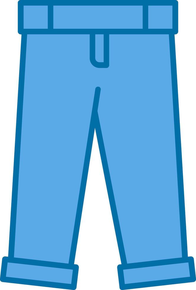 Pants Filled Blue  Icon vector