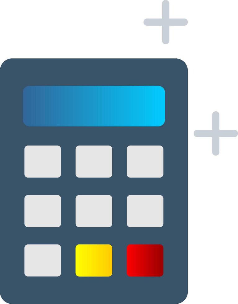 calculadora plano degradado icono vector