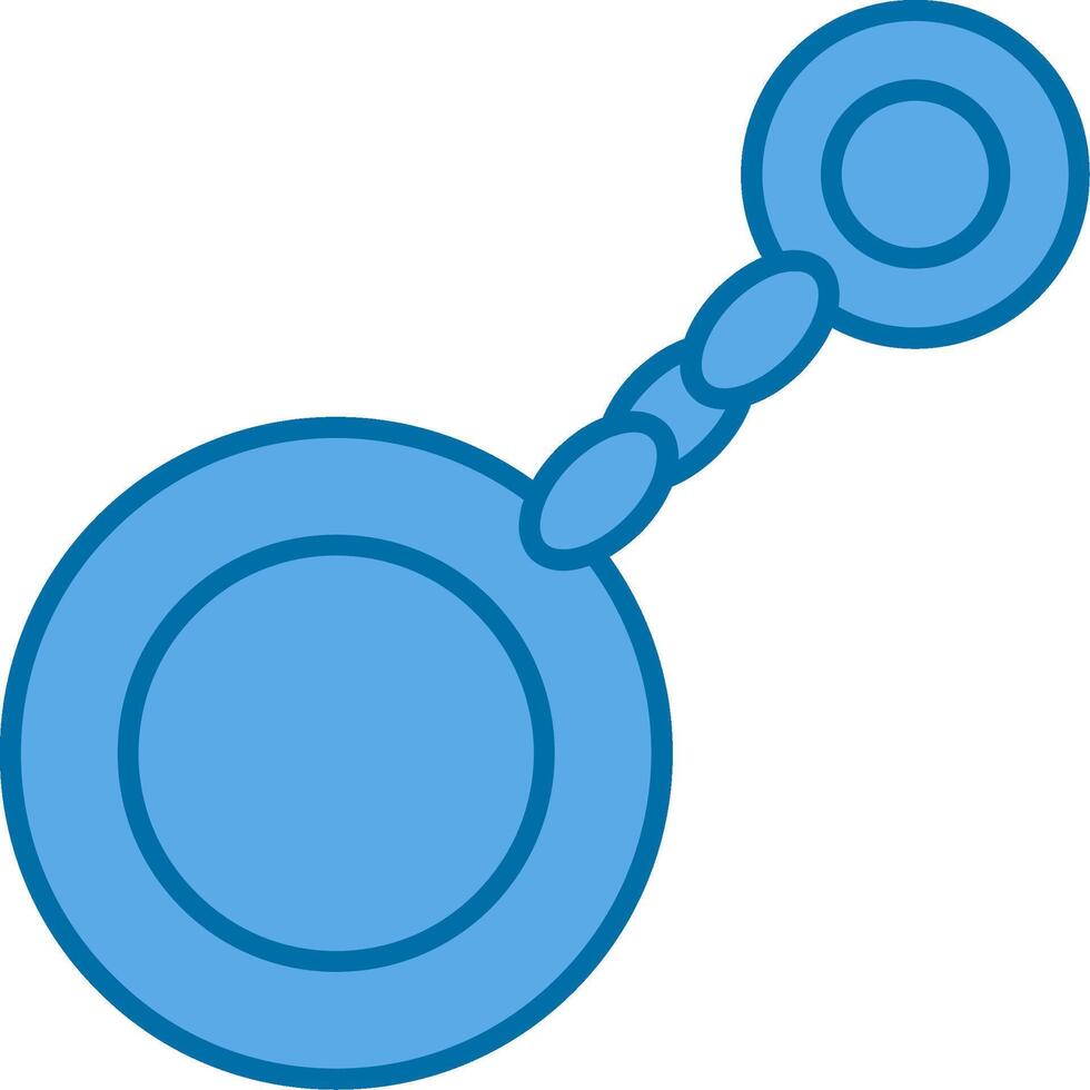 Key Chain Filled Blue  Icon vector