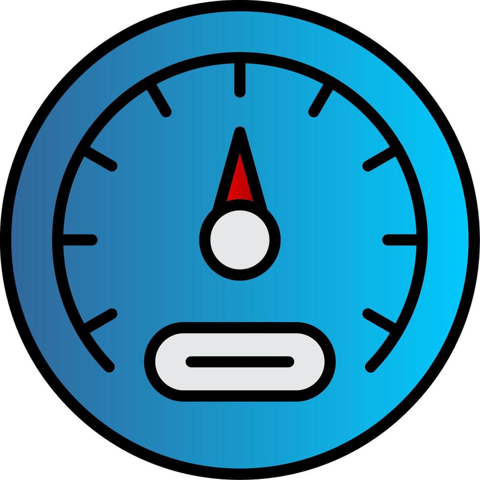 Meter Line Filled Gradient  Icon vector