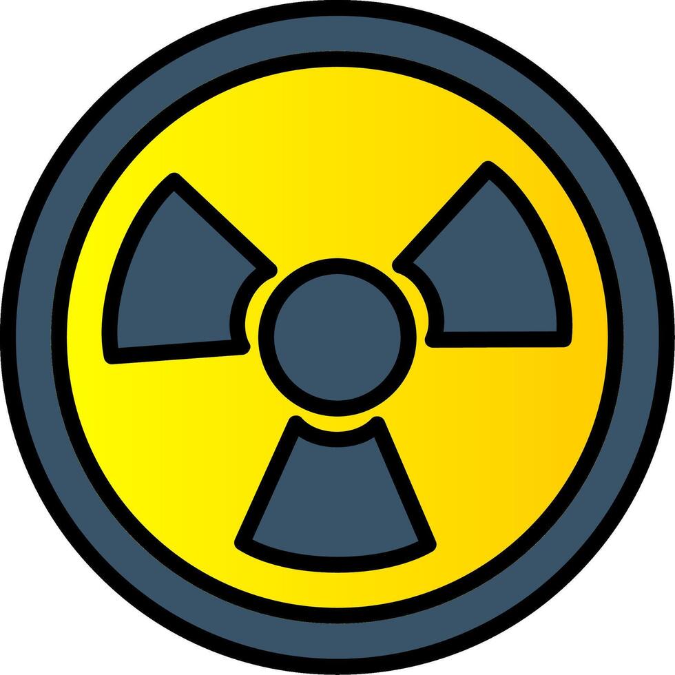 nuclear línea lleno degradado icono vector