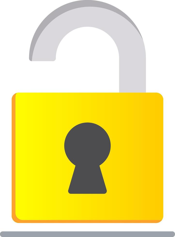 Open Flat Gradient  Icon vector